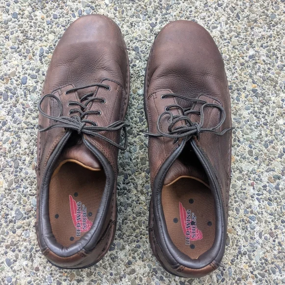 Red Wing Brown Leather Steel Toe Shoes